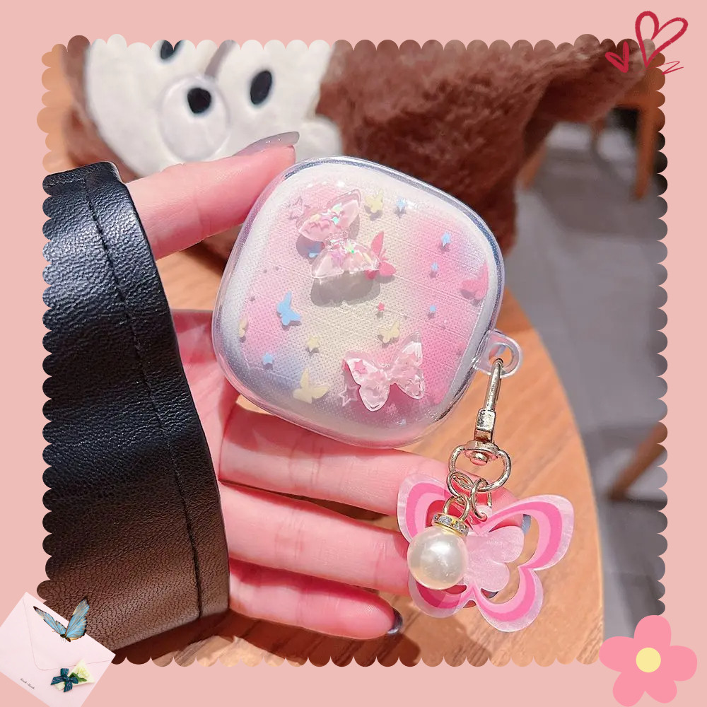 สําหรับ Redmi Buds 6 Play Case 3D Cherry Butterfly หูฟังนุ่ม Redmi Buds 6play หูฟังกล่อง Fundas พร้อ