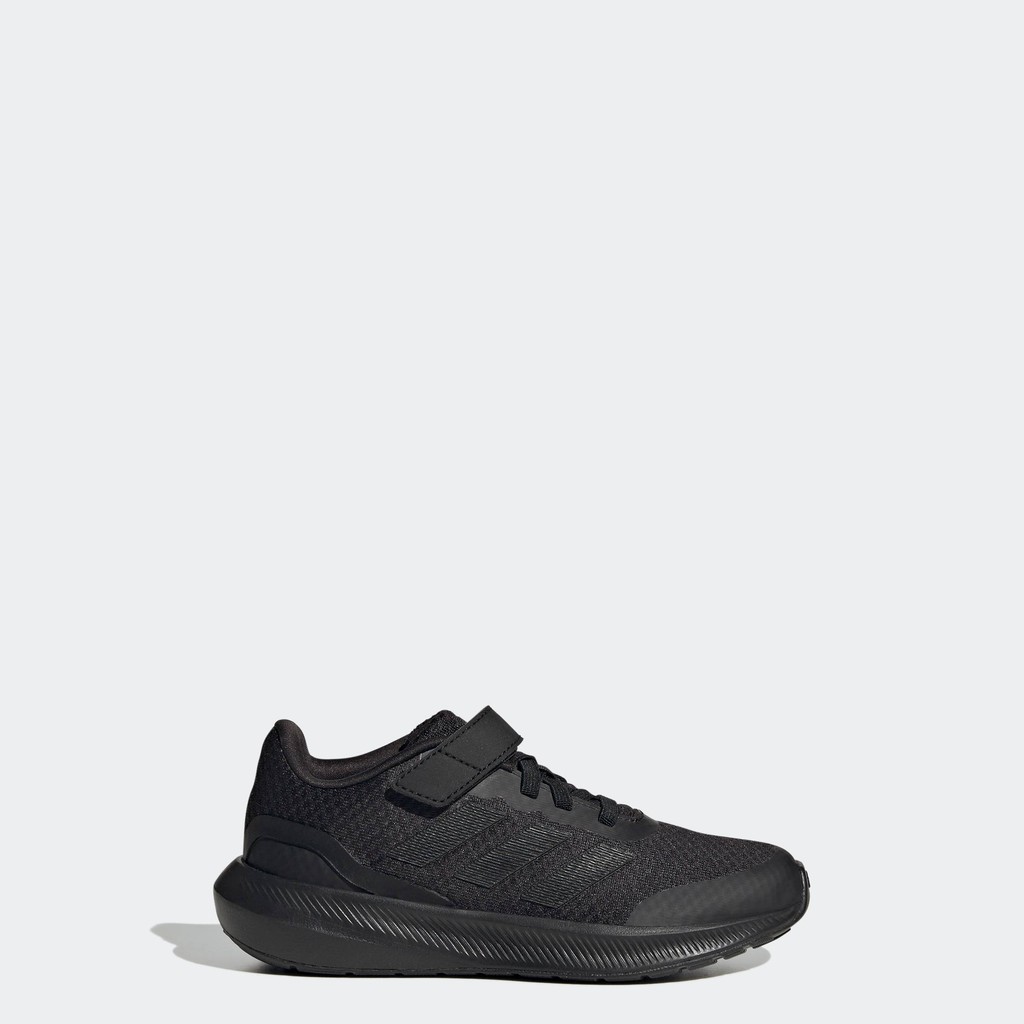adidas ไลฟ์สไตล์ รองเท้าพร้อมสายรัดด้านบนและเชือกรองเท้ายืดหยุ่น RunFalcon 3.0 เด็ก สีดำ HP5869