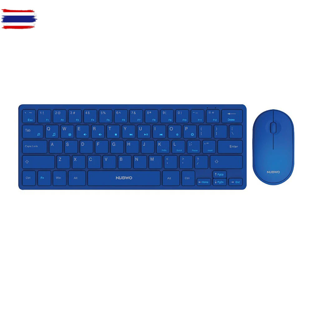 NUBWO NKM633 WHITE / BLACK / BLUE  KEYBOARD & MOUSE WIRELESS รัประกัน 1 year