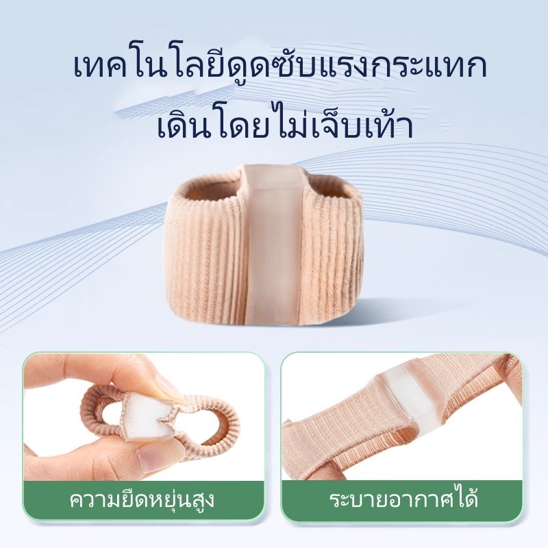 ตัวแก้ไขนิ้วเท้าเอียง, ตัวแยกนิ้วเท้า, นิ้วโป้งเท้าผิดรูปทับกัน ตัวแยกใยซิลิโคนที่สวมรองเท้าได้