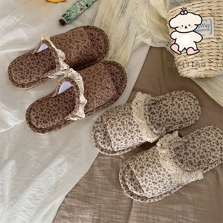 Xitiao Casual ในร่มลูกไม้ Trim สุภาพสตรีผ้าฝ้ายผ้าลินินรองเท…