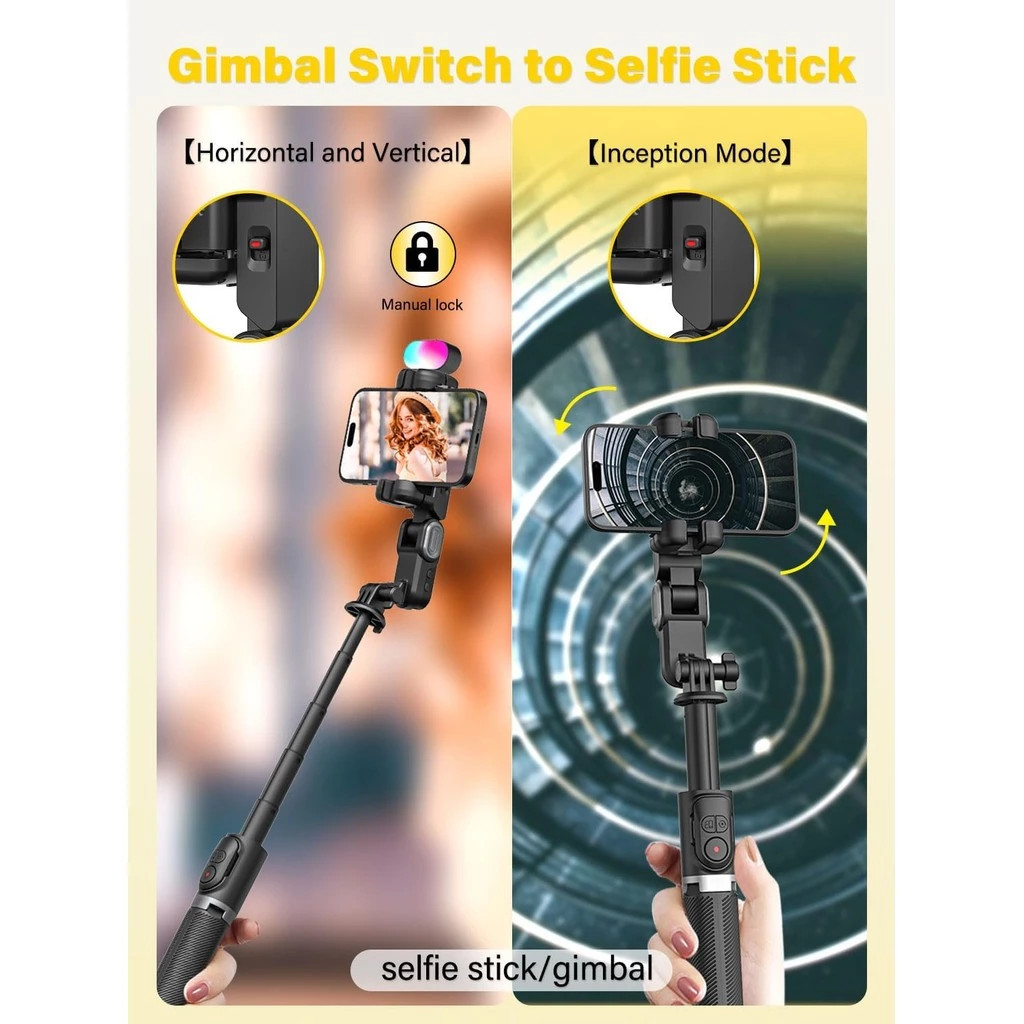 Aochuan M2 PRO ไม้กันสั่นพร้อมการติดตามใบหน้าสําหรับสมาร์ทโฟน