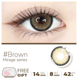 คอนแทคเลนส์ [องศา -0.75 ~ -4.00] UYAAI คอนแทคเลนส์สีน้ําตาล คอนแทคเลนส์สีธรรมชาติ นิ่ม คอนเทคเลนสายตาสั้น 14.0 มม.