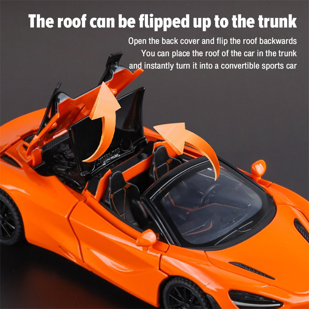 Klt 1:32 McLaren 720S Supercar โมเดลรถเหล็กรถโลหะผสมของเล่นของขวัญสําหรับเด็กเด็กผู้หญิง