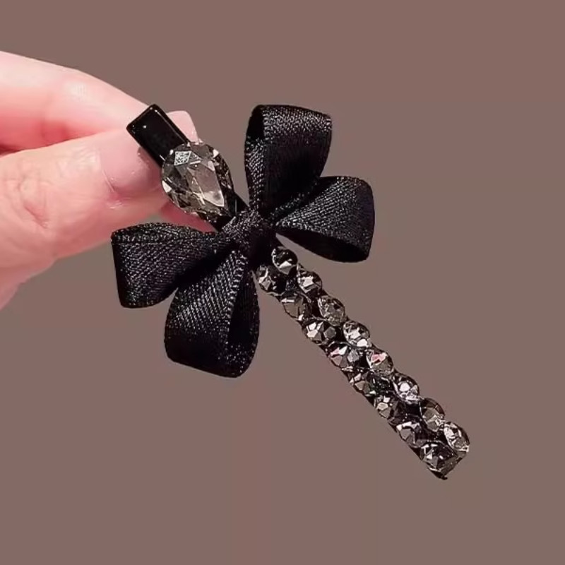 กิ๊บติดผมโบว์เพชรกระพริบหวาน ซอก อารมณ์ ใบเรียกเก็บเงินเป็ด คลิปหักผมเรียบคลิป