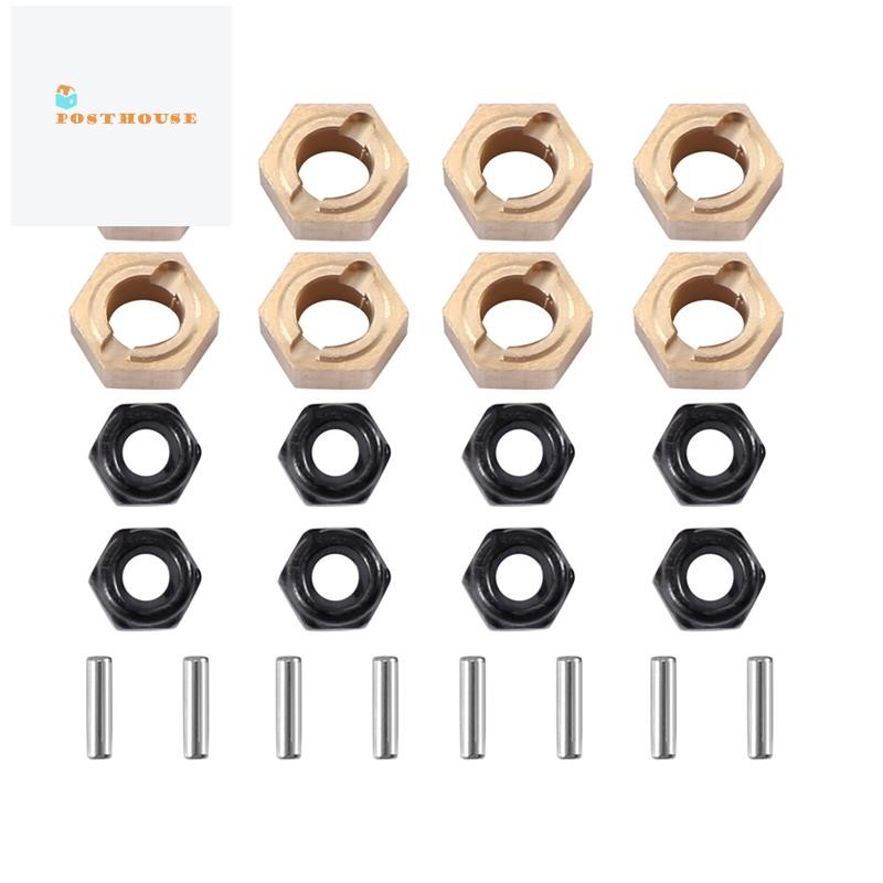 [posthouse]8 ชิ้นความหนา 6.2 มม.ทองเหลืองกว้างขึ้น 7 มม.ล้อ Hex Hub อะแดปเตอร์สําหรับ FMS FCX24 1/24 RC Crawler รถอะไหล่อัพเกรดอุปกรณ์เสริม
