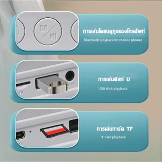 COD ลําโพงบลูทูธไร้สาย 15W LED BT5.2 บรรยากาศ มีไฟ RGB 9สี รองรับการชาร์จไร้สาย ตั้งนาฬิกาปลุกได้ และเล่นเพลงจาก TF CARD