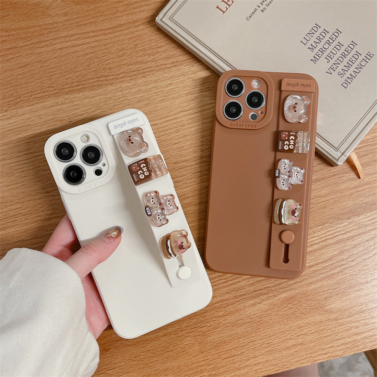 เข้ากันได้สำหรับ POCO C85 C81 X8 M8S F8 M7 F7 Xiaomi 17T 15T 14T 13T 12T Mi 11T 10T POCO C71 C75 C65 X7 F6 X6 M6 X5 F5 X4 M4 เจลลี่หมีพร้อมกรณีโทรศัพท์ยืน