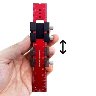 QINJUE ไม้บรรทัดพกพา, มัลติฟังก์ชั่นอลูมิเนียมเครื่องมืองานไม้ไม้บรรทัด, T-Track สไลด์โลหะหยุด Precision ไม้บรรทัดเครื่องมือวัด