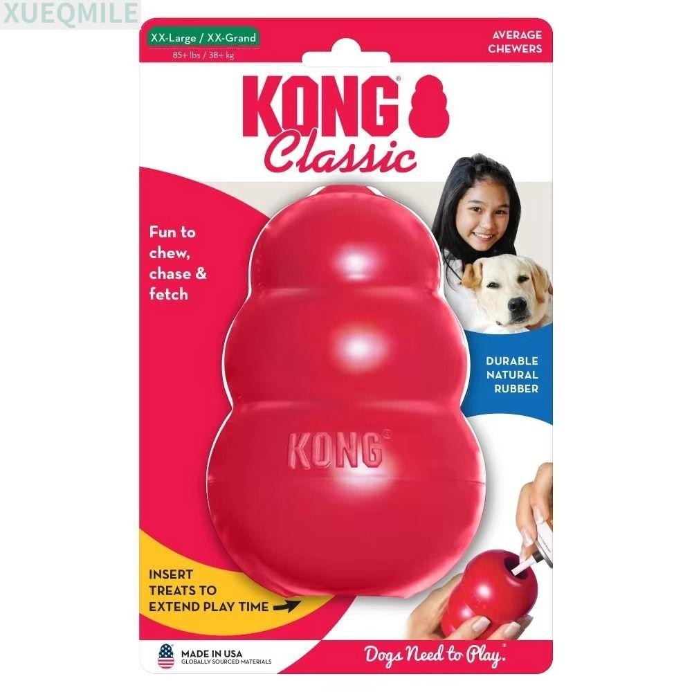 QINZHUAN Kong Puppy Toys, Classic Erractic Bounce Kong Dog Toys, Stuffable Rubber Durable Chew Toy