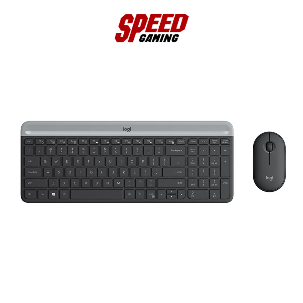 LOGITECH MK470 SLIM (MK470) WIRELESS KEYBOARD AND MOUSE COMBO GRAPHITE (เม้าส์และคีย์บอร์ดไร้สาย) | 