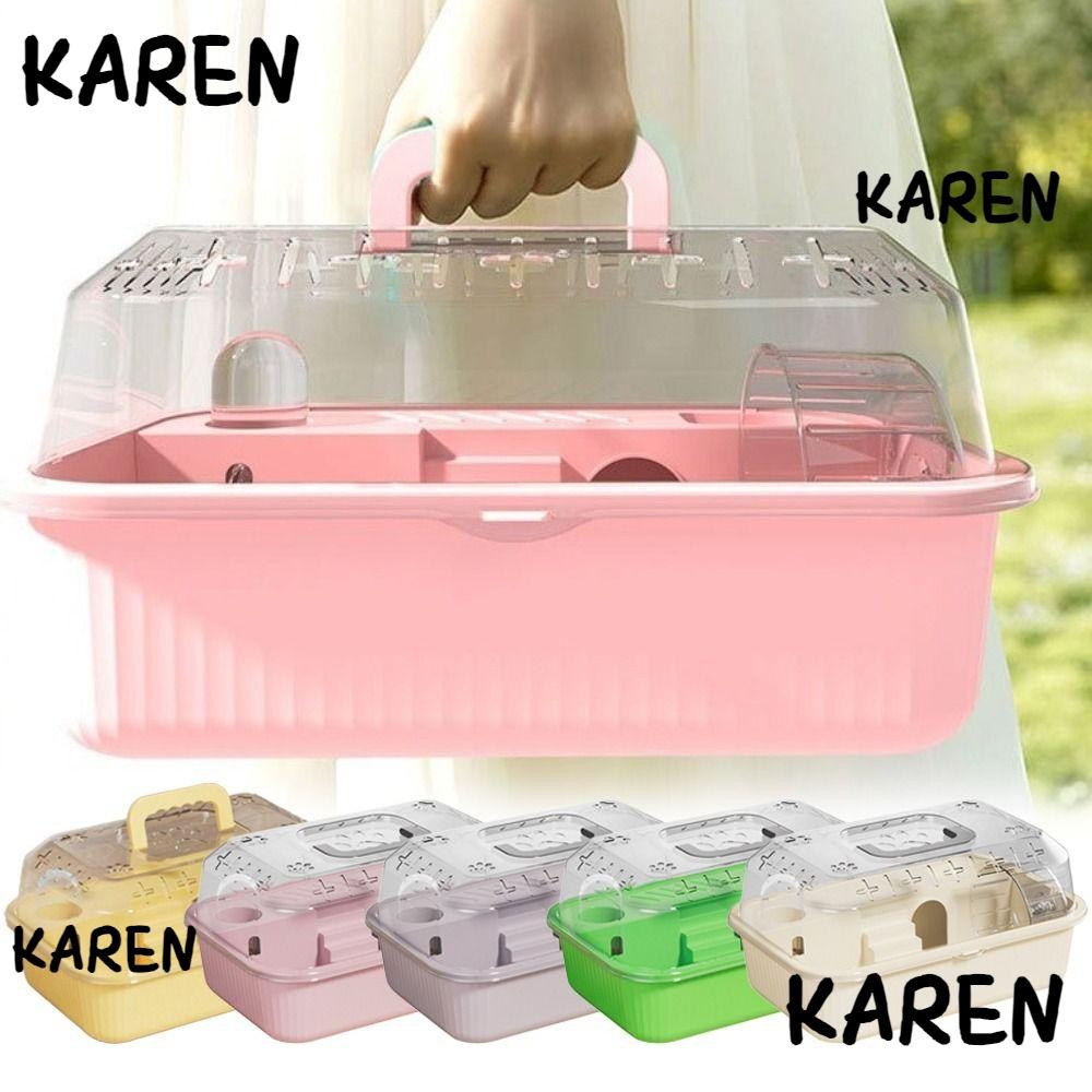 Karen บ้านหนูหนูแฮมสเตอร์, พร้อมที่จับกรงหนูแฮมสเตอร์ระบายอากาศ, กรงสัตว์เล็กด้านบนแบบเปิดได้โปร่งใสสําหรับหนูกระต่าย