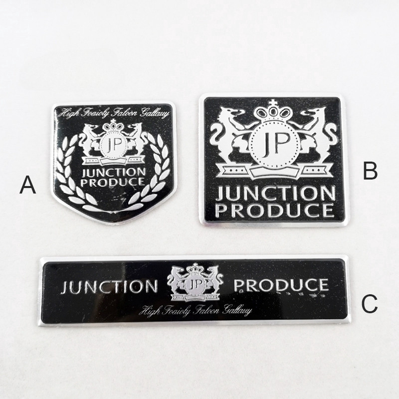 1 x อลูมิเนียม JUNCTION PRODUCE JP โลโก้รถ Auto ตกแต่งป้ายสัญลักษณ์สติกเกอร์รูปลอก