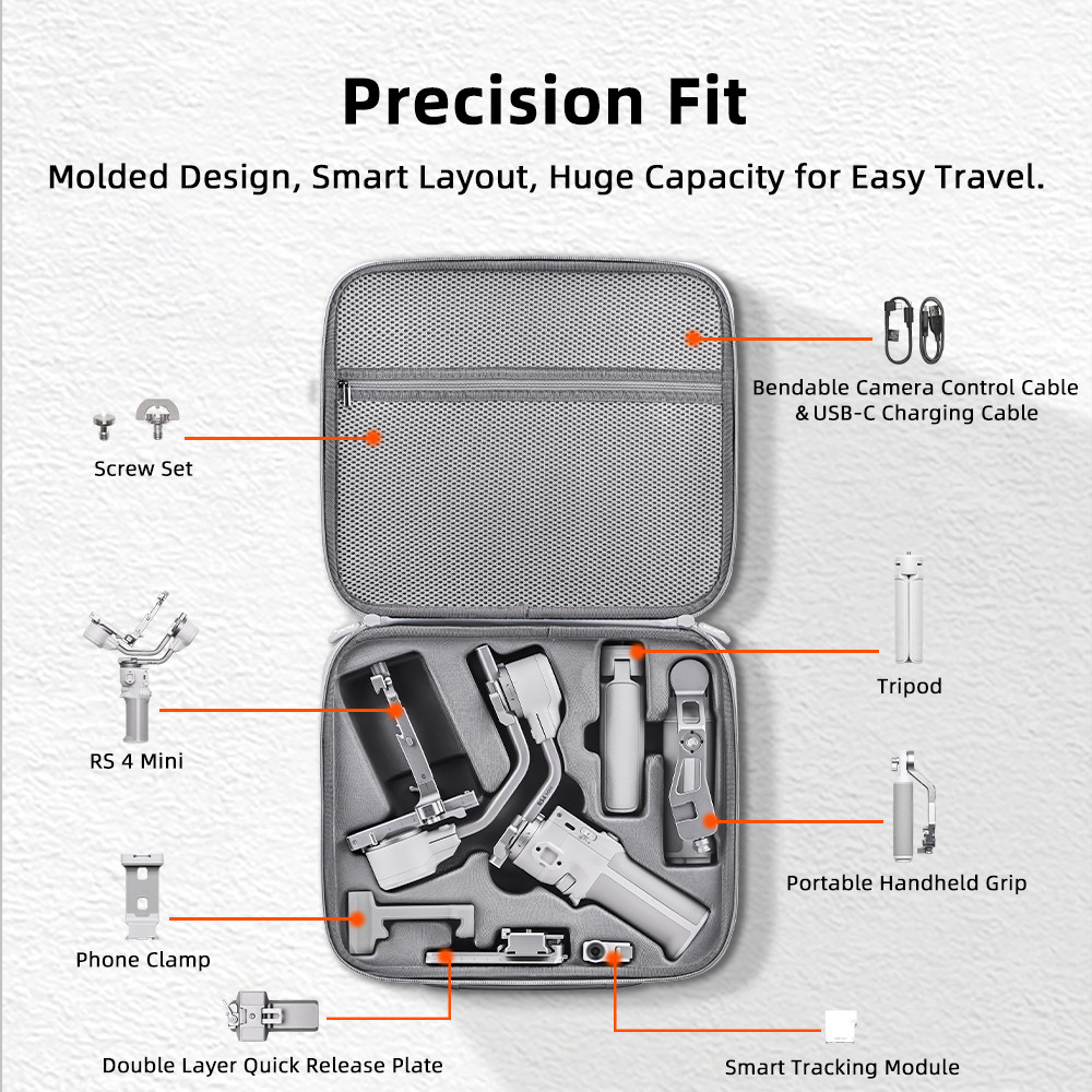 สําหรับกระเป๋าเก็บโคลง DJI RS4 mini, กระเป๋าสะพายกิมบอลมือถือ, กระเป๋าพกพา, กระเป๋าสะพายข้าง, อุปกรณ์เสริมกล้องกิมบอลขนาดเล็ก RS4