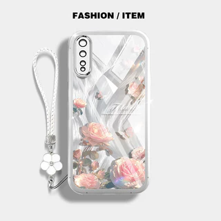 Ybd เคสโทรศัพท์สําหรับ Vivo S1 IQOO NEO 1907 Art Space Dream Star รูปแบบดอกไม้พร้อมเชือกเส้นเล็ก