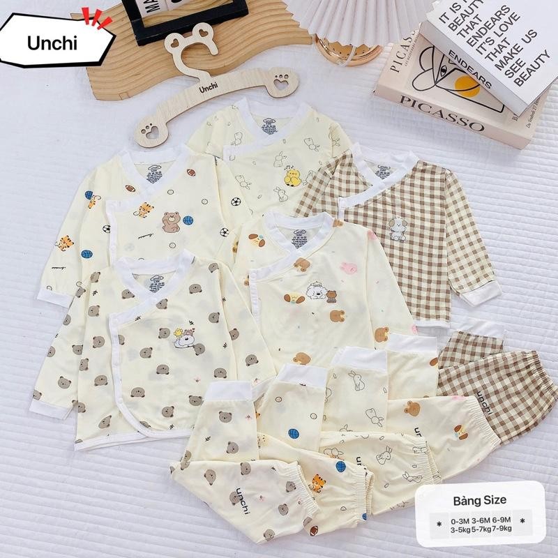 UC ชุดเสื้อผ้าแขนยาวใน petit สีครีม พร้อม motifs เกาหลี สําหรับเด็กทารก 0-9m UC.BD207
