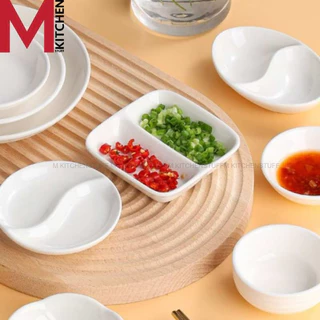 M KITCHEN ถ้วยน้ำจิ้ม ถ้วยซอส เซรามิค เหมาะสำหรับใช้ในร้านอาหารญี่ปุ่น เกาหลี ชาบู หมูกระทะ เข้าไมโครเวฟได้ JT/A10