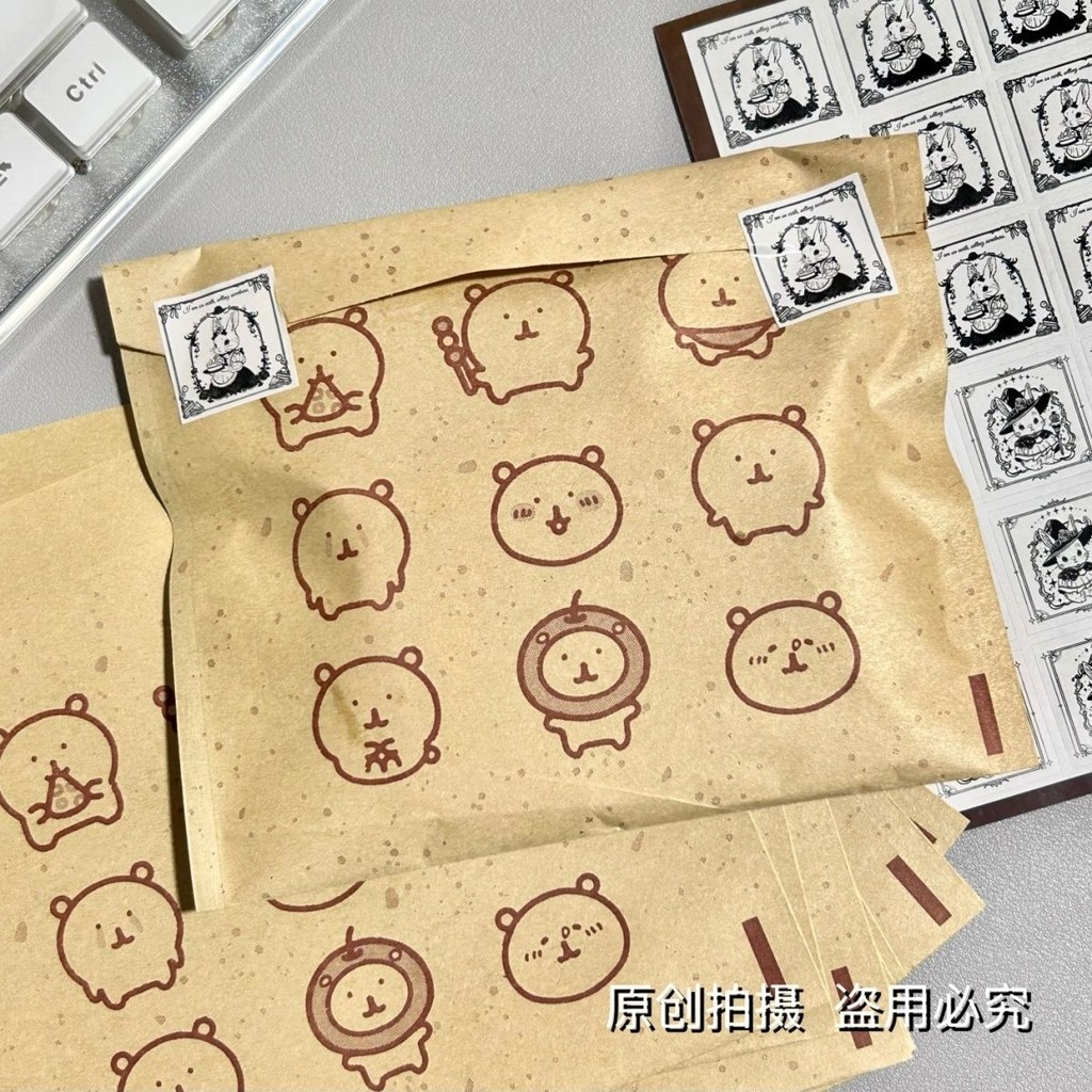 [10 ชิ้น] ถุงกระดาษคราฟท์หมีการ์ตูนถุงของขวัญที่น่ารักถุงบรรจุภัณฑ์ที่มีมูลค่าสูงออกบัตรบรรจุภัณฑ์วัสดุถุงปิดผนึกด้วยตนเอง ราคา ถูกที่สุด ดีลบีเคเค แกลเลอรีภาพที่ 8