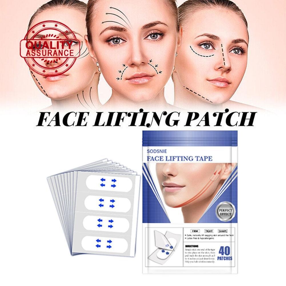 ชุด Skin Care Face Lift สติกเกอร์ V-shape เทปที่มองไม่เห็น Lift Facial Care Face เครื่องมือ Q4k3
