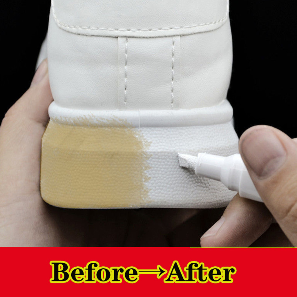 White Shoe Cleaner Pen Wash-Free Shoes Whitener Sneaker Cleaner สเปรย์รองเท้ากันน้ํา Whitener ทําควา
