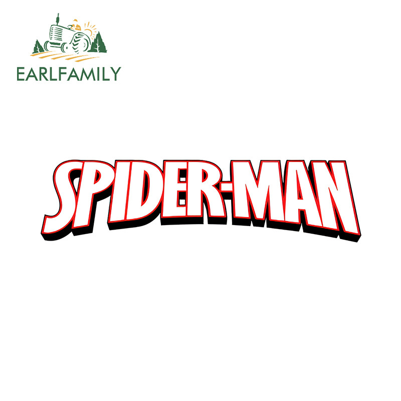 EARLFAMILY Spiderman โลโก้รถสติกเกอร์บุคลิกภาพ Scratch-Proof กันน้ํา JDM Decals เหมาะสําหรับรถจักรยานยนต์ LaptopTrunk กันชนกระจก