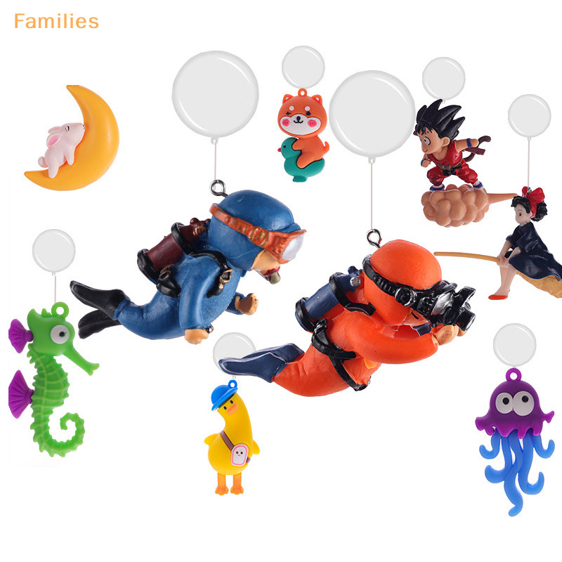 Families> ฟิกเกอร์ธงลอยน้ํา ขนาดเล็ก อุปกรณ์เสริม สําหรับตกแต่งตู้ปลา