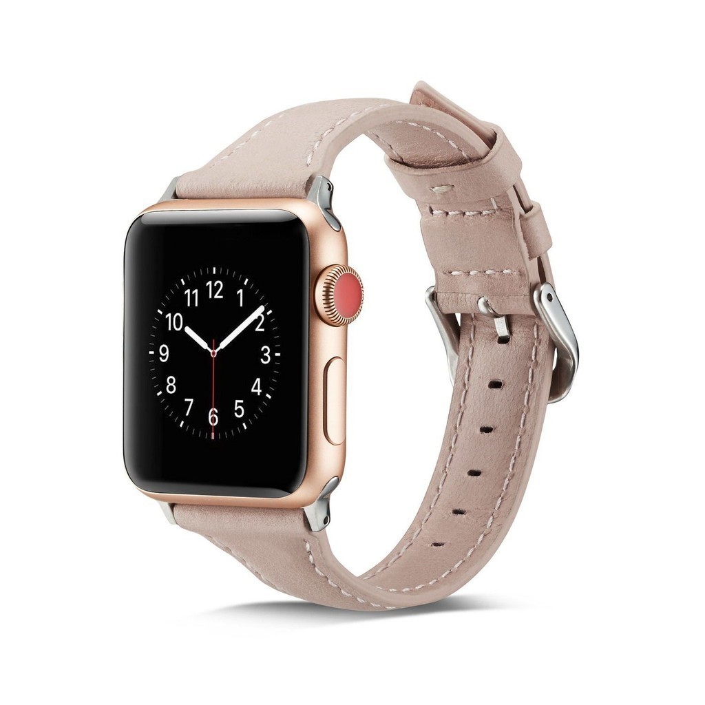 สายหนังแท้ผู้หญิงผอมเพรียว2022รุ่นใหม่ iwath1-8รุ่น SE ใช้ได้ทั่วไปสำหรับ Apple Watch Apple Watch