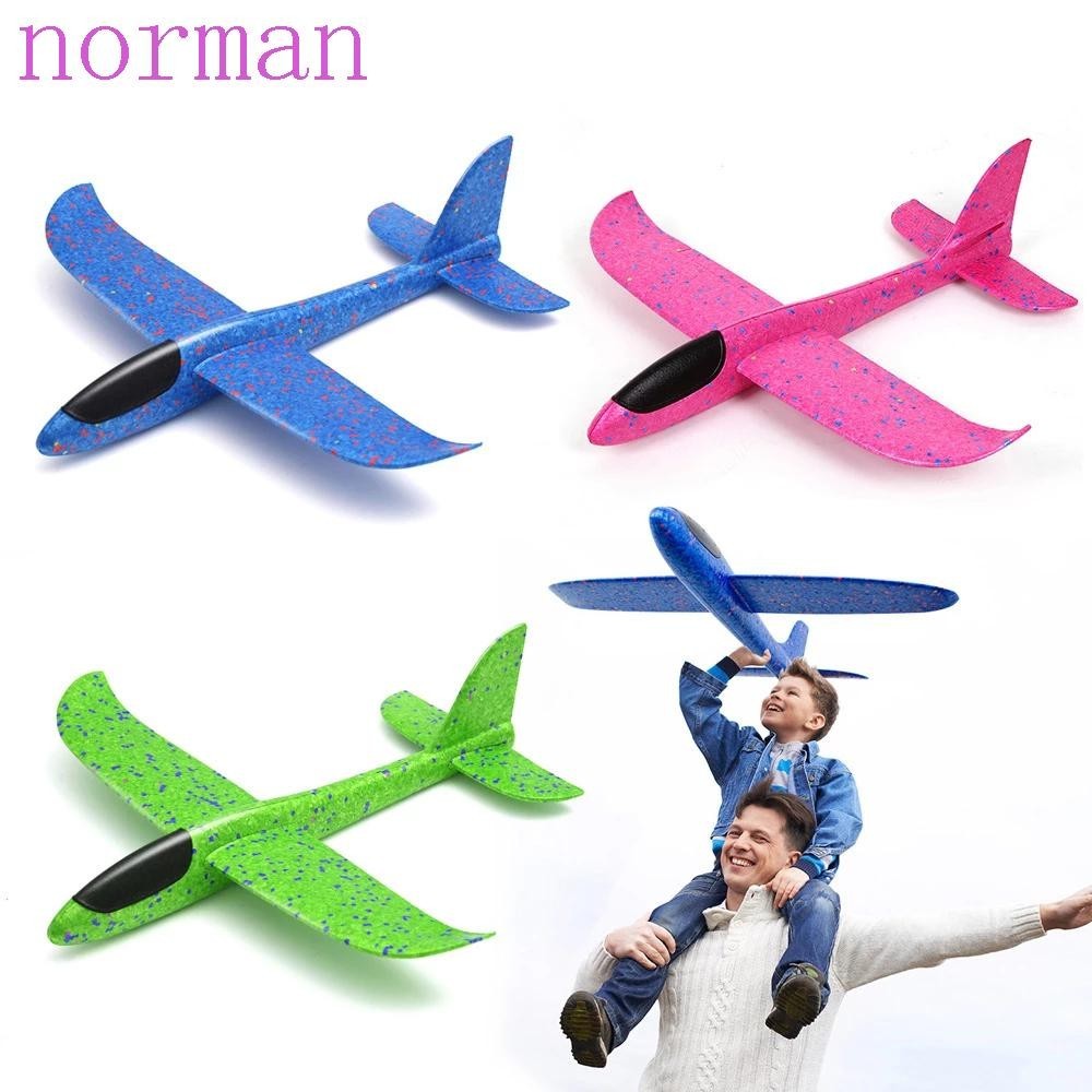Norman เครื่องร่อนโฟม DIY เครื่องบิน 37/48 ซม. เครื่องบิน กลางแจ้ง ของขวัญเด็กบิน pp เครื่องบินโฟม เครื่องบินโฟม Aeroplane