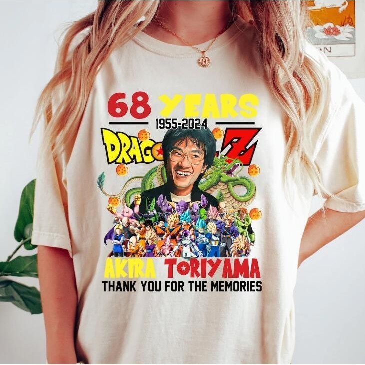 2024 【เสื้อยืดใหม่】R.I.P Akira Toriyamaอนุสรณ์สถานโทยามะอากิ อนุสรณ์ Toriyama Aki Super Saiya Seven Dragonball การ์ตูนอะ