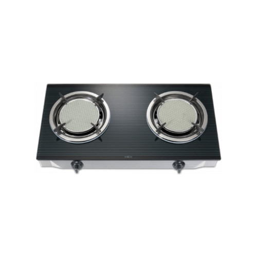 LOCAL789 MEX เตาแก๊สตั้งโต๊ะ 2 หัวอินฟราเรดหน้ากระจก PC6792I  สีดำ ร้านอยู่ในไทย