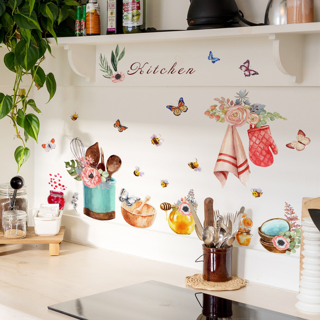 สติกเกอร์วอลล์เปเปอร์ ลาย the Kitchen Is the Heart of the Home มีกาวในตัว สําหรับตกแต่งผนังห้องครัว ราคา ถูกที่สุด ดีลบีเคเค แกลเลอรีภาพที่ 7