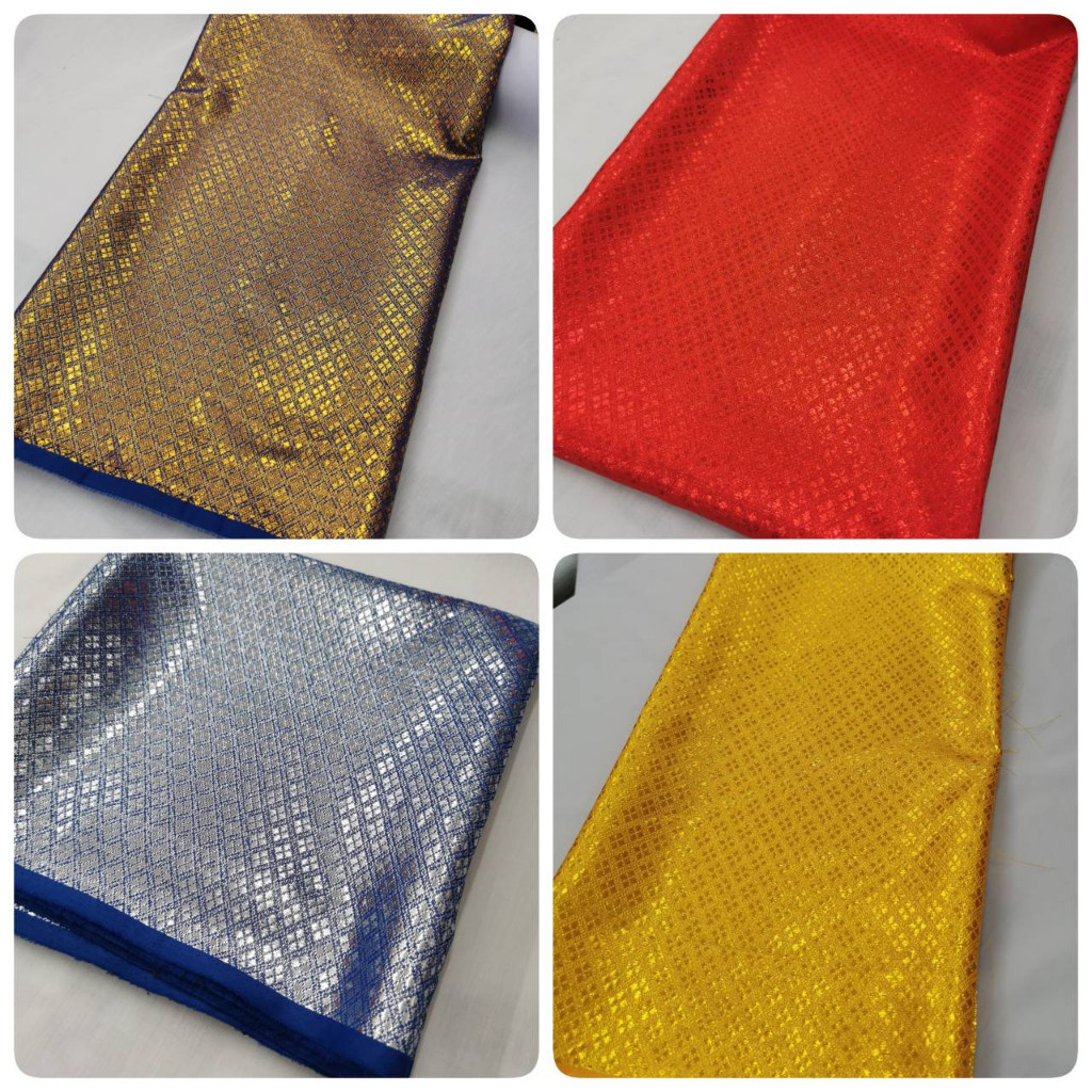 ผ้าตาด ผ้าดิ้นเงินดิ้นทอง  ผ้าดิ้นเนื้อทราย ทำโจงกระเบน ชุดรำ - รูปที่ 2