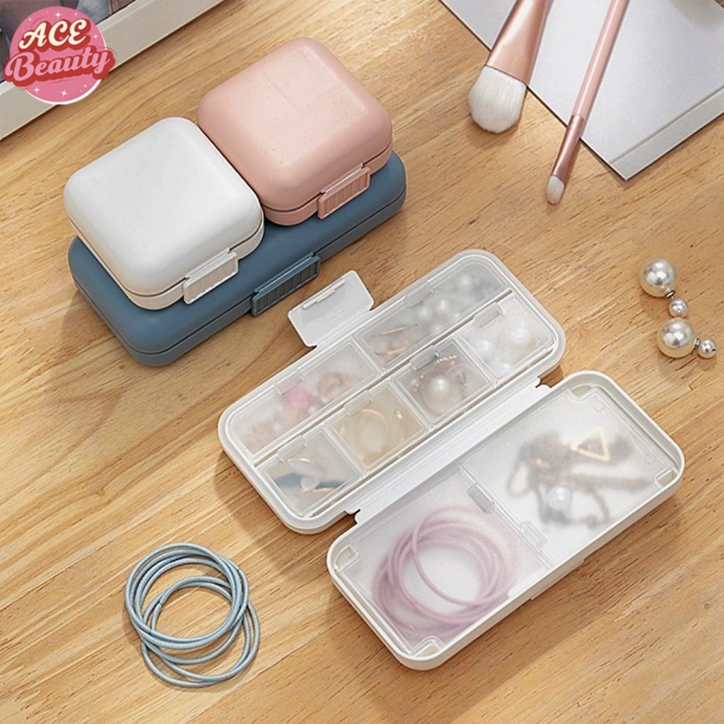 กล่องเครื่องประดับ กล่องเก็บต่างหู สร้อยคอ แหวน กล่องเล็กขนาดพกพา มี3สี Jewelry Case Box