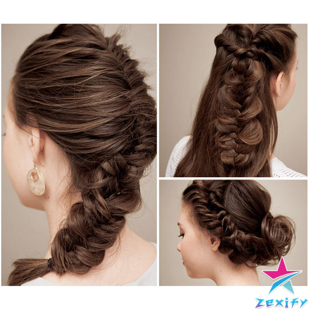 ZXF อุปกรณ์ช่วยเก็บผม เกล้าผม  เปียผม ได้ง่าย ยืดหยุ่น สำหรับผู้หญิง Hair Access ราคา ถูกที่สุด ดีลบีเคเค แกลเลอรีภาพที่ 4