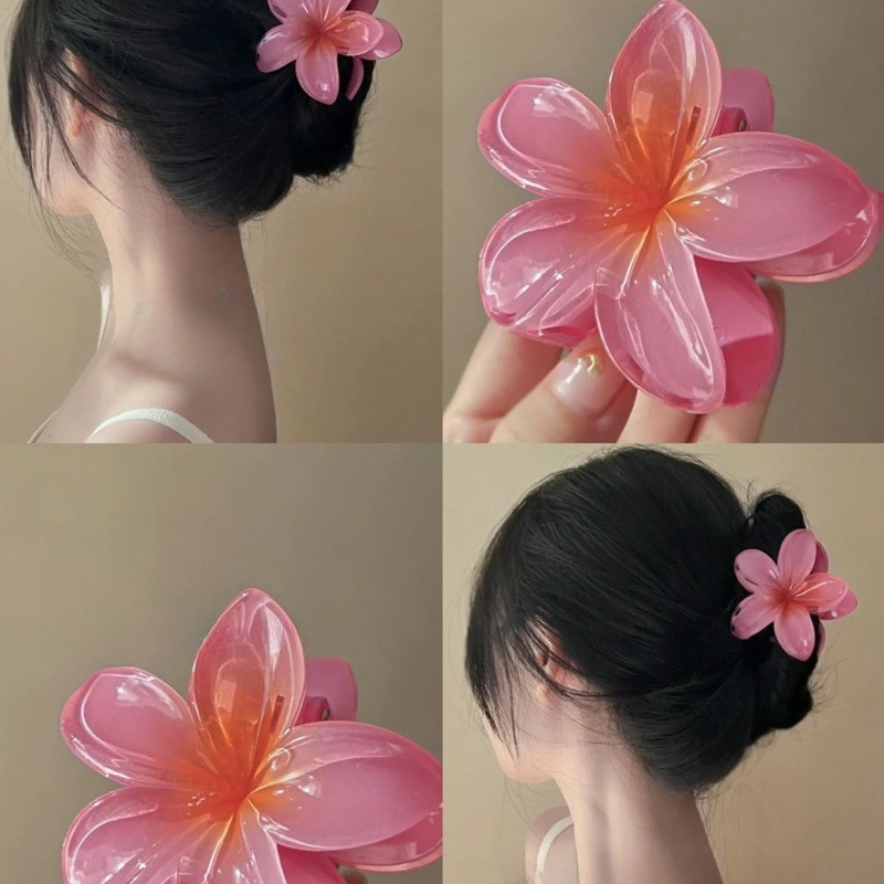 กิ๊บติดผม รูปดอกไม้ ขนาดใหญ่ สีสันสดใส เหมาะกับเดินชายหาด สําหรับผู้หญิง