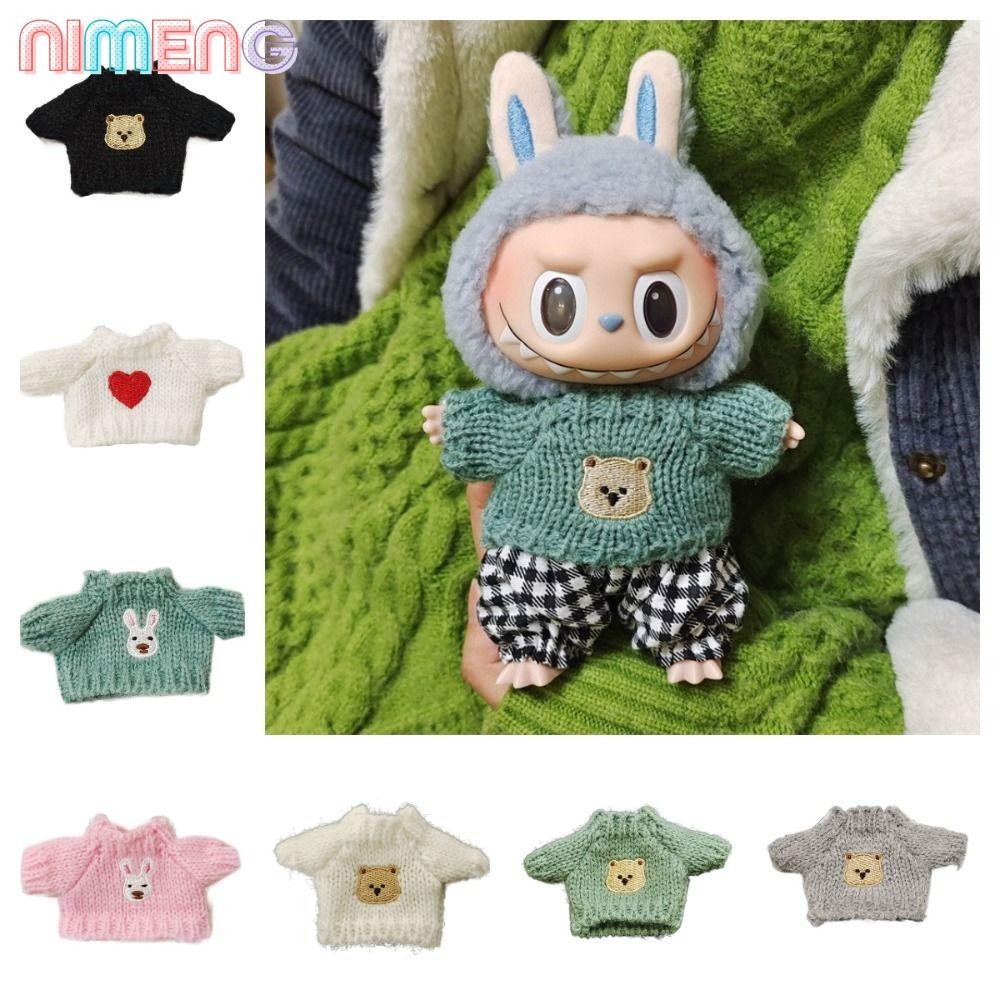 Nimeng Labubu เสื ้ อกันหนาว , หมีกระต ่ าย Patten ถัก Labubu Clothes, Casual Hand-made เปลี ่ ยนหลายสไตล ์ ตุ ๊ กตาเสื ้ อผ ้ าของขวัญวันเกิด