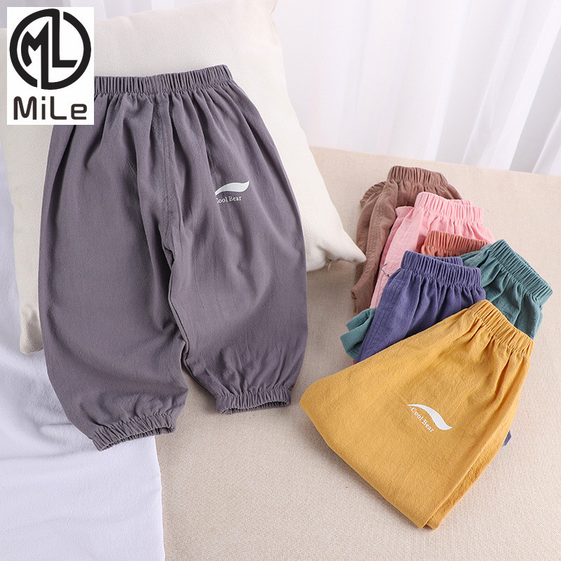 [ML ] 80-120 ซม.สไตล ์ ใหม ่ กางเกงกันยุงเด ็ กฤดูร ้ อนเด ็ กทารกเครื ่ องปรับอากาศBloomersชายหญิงกลางแจ ้ งสวมใส ่ กางเกงกันยุงเวอร ์ ชั ่ นเกาหลี