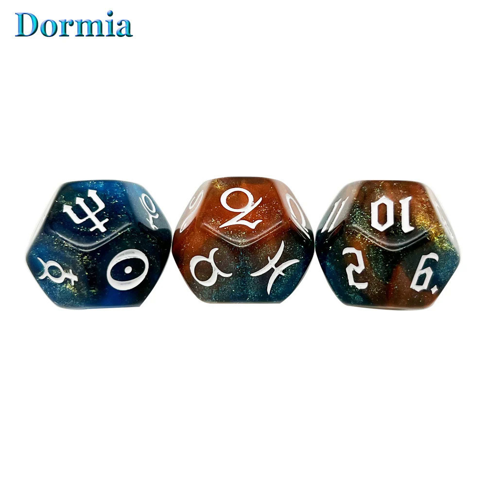 Astrology Dice  Polyhedral 12-Sided for Constellation Divination Toy Tarot Card Board Games Accessor