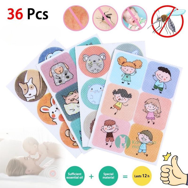 36 ชิ ้ นใน 1 Anti-ยุงสติกเกอร ์ เด ็ กสติกเกอร ์ Repellent แพทช ์ การ ์ ตูนไดรฟ ์ Repeller