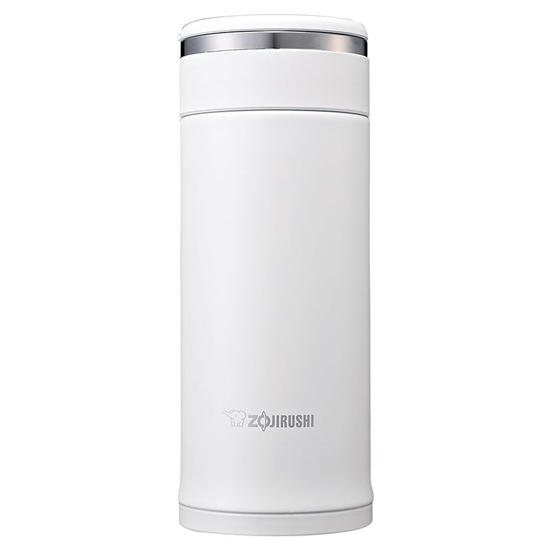 Zojirushi stainless steel mug bottle 360ml white SM-JF36-WA for direct drinking lightweight cold and hot insulation