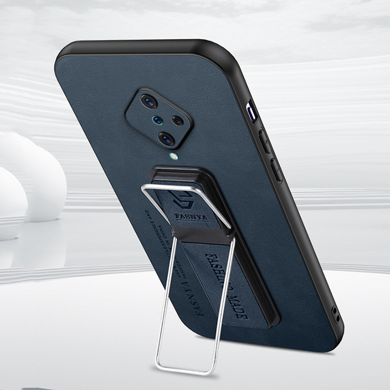 ปลอก VIVO S1 Pro X50 Lite Y9S 1920 1937 V1937 หรูหราหนัง PC ฝาหลังพร้อมขาตั้งโลหะ ราคา ถูกที่สุด ดีลบีเคเค แกลเลอรีภาพที่ 2