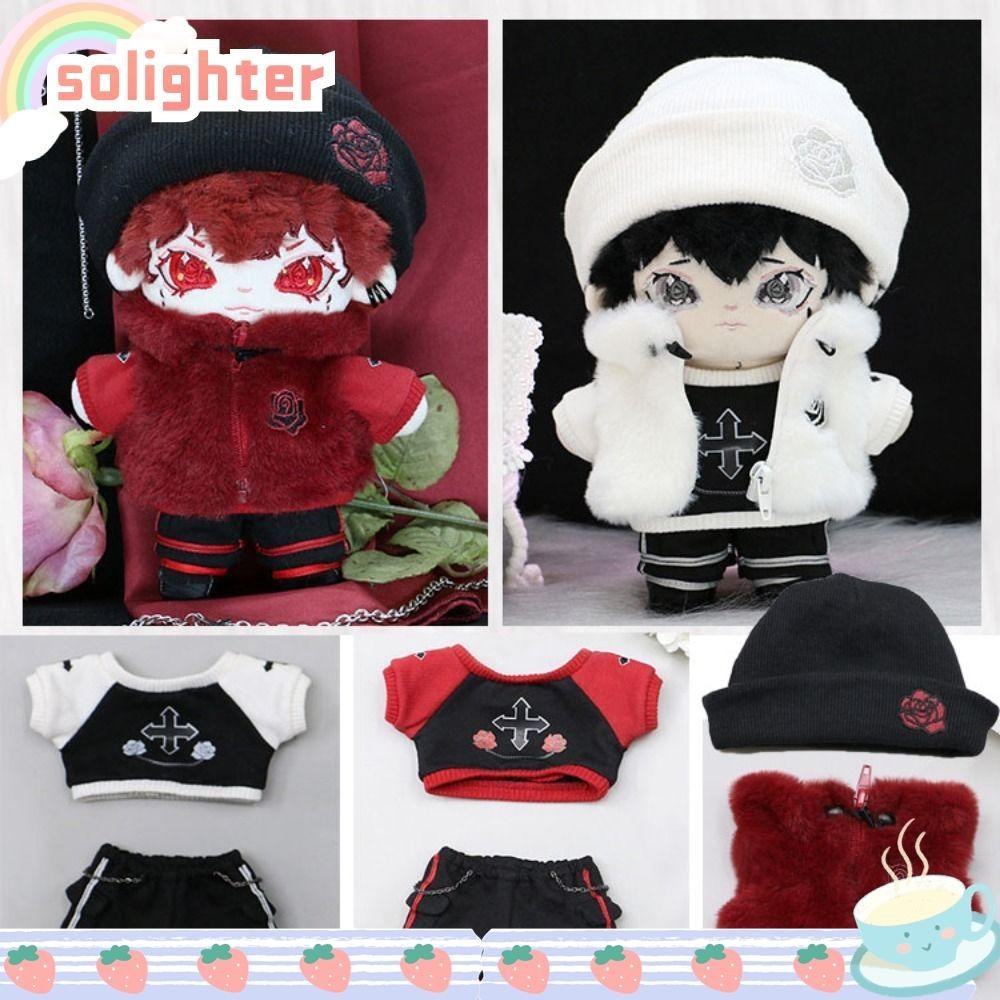 Solighter Handmade กางเกงขาสั้นหมวก 1/111/12 OB11 ตุ๊กตาสําหรับ 20 ซม.ตุ๊กตาสําหรับ 1/12BJD ตุ๊กตา Hoodies เสื้อผ้า