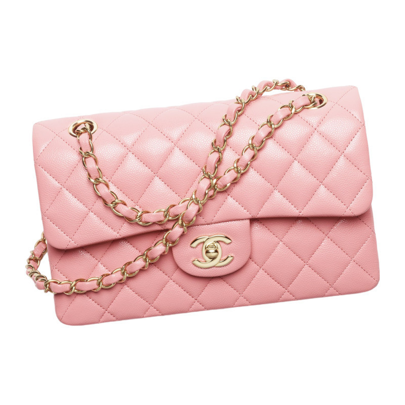 Chanel/Chanel Women's Bag PICCOLA Pink Grained Calfskin Classic One Shoulder Crossbody