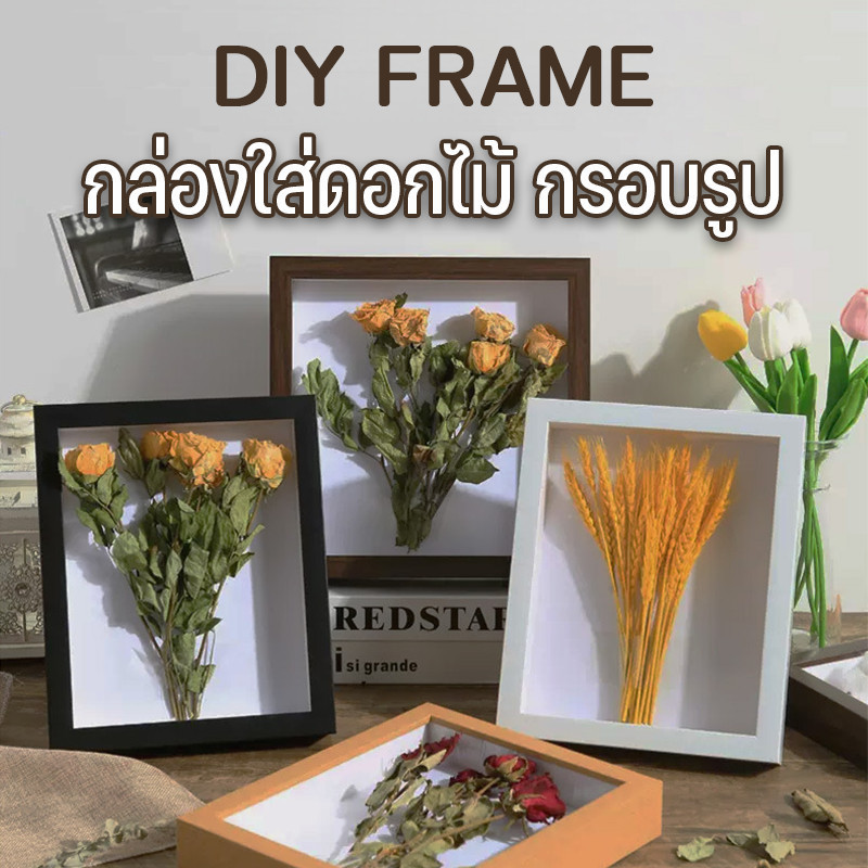 【COD】กล่องใส่ดอกไม้ กรอบรูป DIY โปร่งใสทั้งสองด้าน ตกแต่งดอกไม้แห้ง สําหรับตกแต่งบ้าน