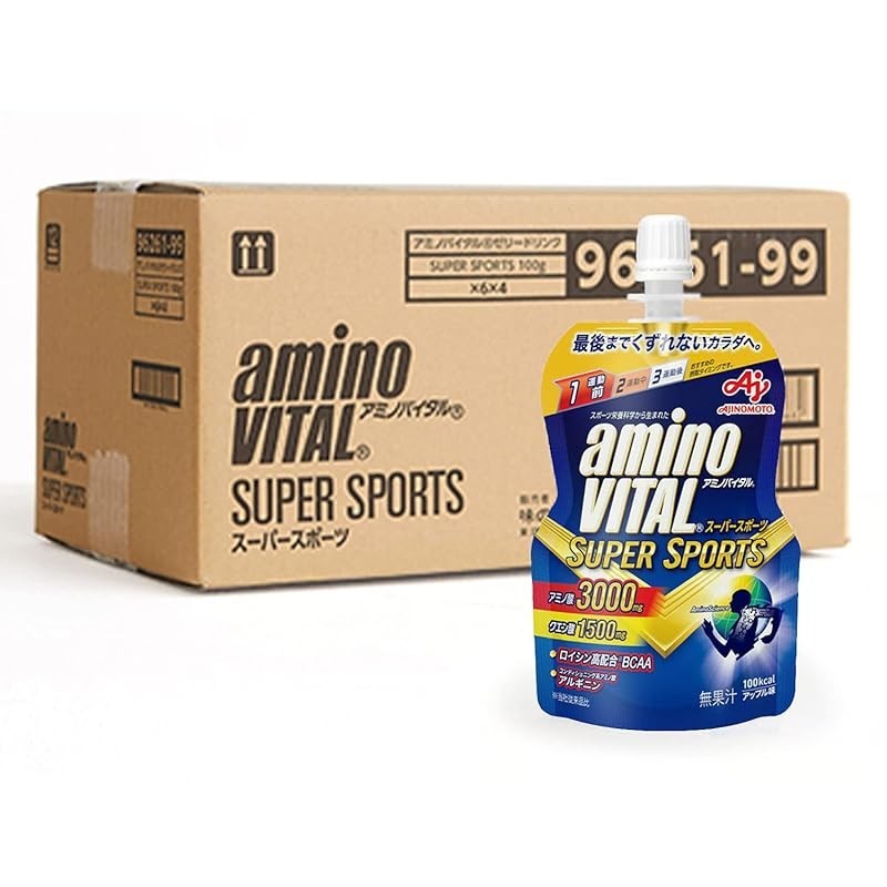 【Bulk Sale】Ajinomoto Amino Vital Jelly Drink SUPERSPORTS Apple Flavor 100g x 24pcs Amino Acid 3000mg Citric Acid 1200mg BCAA Nutritional Supplement