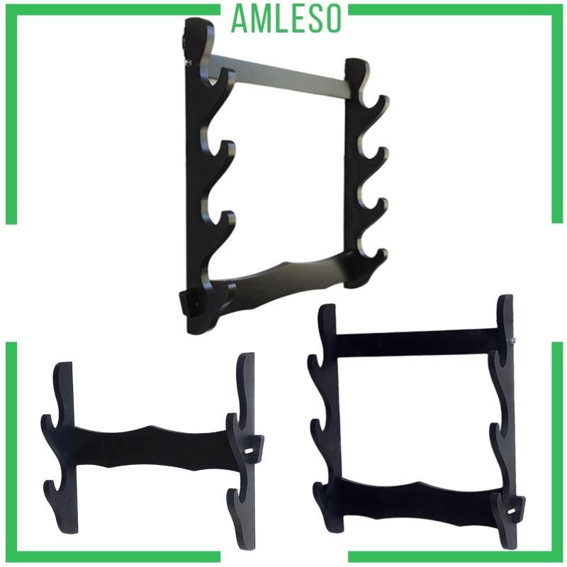 [Amleso] Samurai Stand Rack Wall Mount Bracket Support Japanese Samurai Holder Hanger Display for Tanto Wakizashi