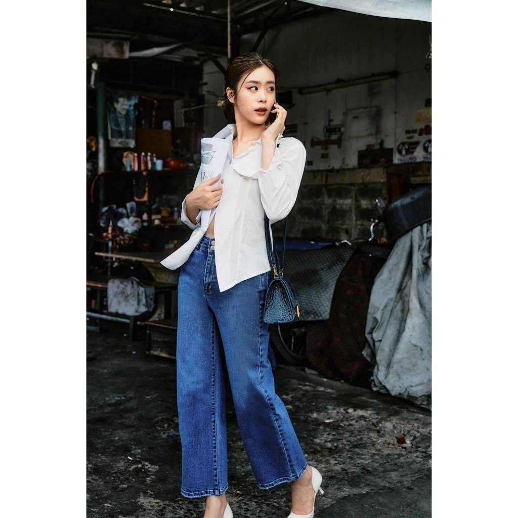 กางเกงยีนส์ TBY ทรงขากระบอก รุ่น T3116 ✨เนื้อผ้ายืดหยุ่น และกระชับสัดส่วนได้ดี