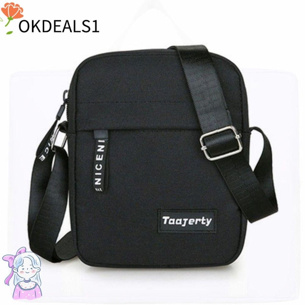 Dealshop กระเป๋าสะพายไหล่ กระเป๋าถือ ผ้าไนล่อน สีพื้น แฟชั่นเรโทร สไตล์นักธุรกิจ สําหรับผู้ชาย
