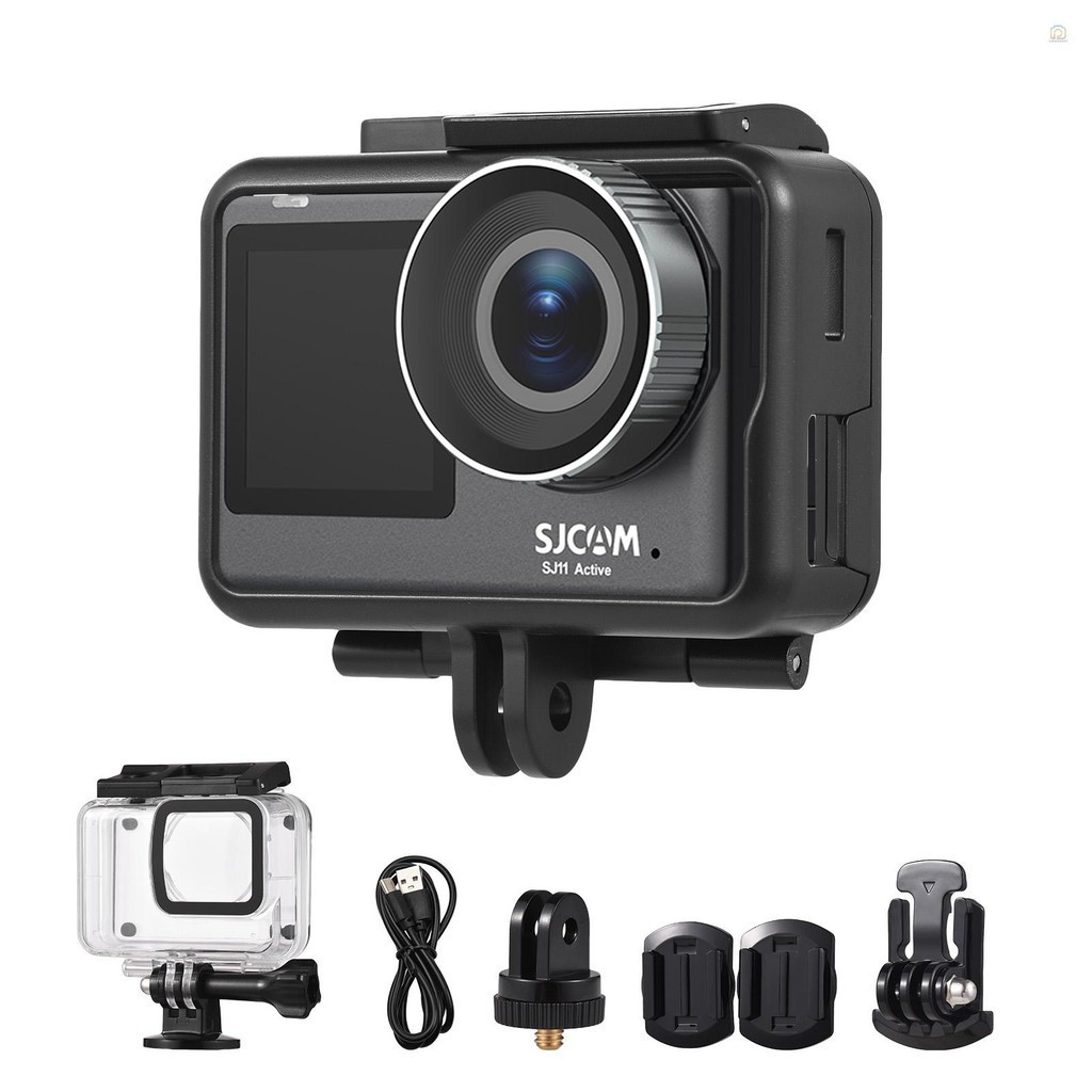 Sjcam SJ11Active Action Camera กล้องขนาดเล็กแบบพกพา 4K Ultra HD 20MP กันน้ํา Anti-glowing Dual Scree