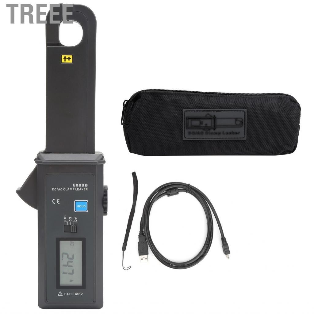 Treee ETCR6000B AC DC LeakageCurrent Clamp Meter 0mA-60.0A NonContact Car Leaker